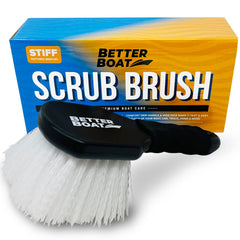 Better Boat stiff-handle brush bristles deliver tough grime removal on outdoor surfaces.