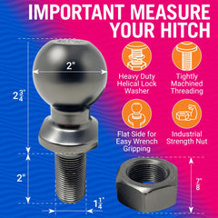 Better Boat trailer ball black nickel coating resists corrosion in harsh conditions.