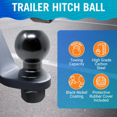 Better Boat trailer ball hitch shank 1-inch diameter ensures solid fit and secure installation.