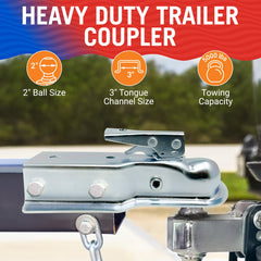 Better Boat straight tongue coupler shows precise alignment for quick hitching