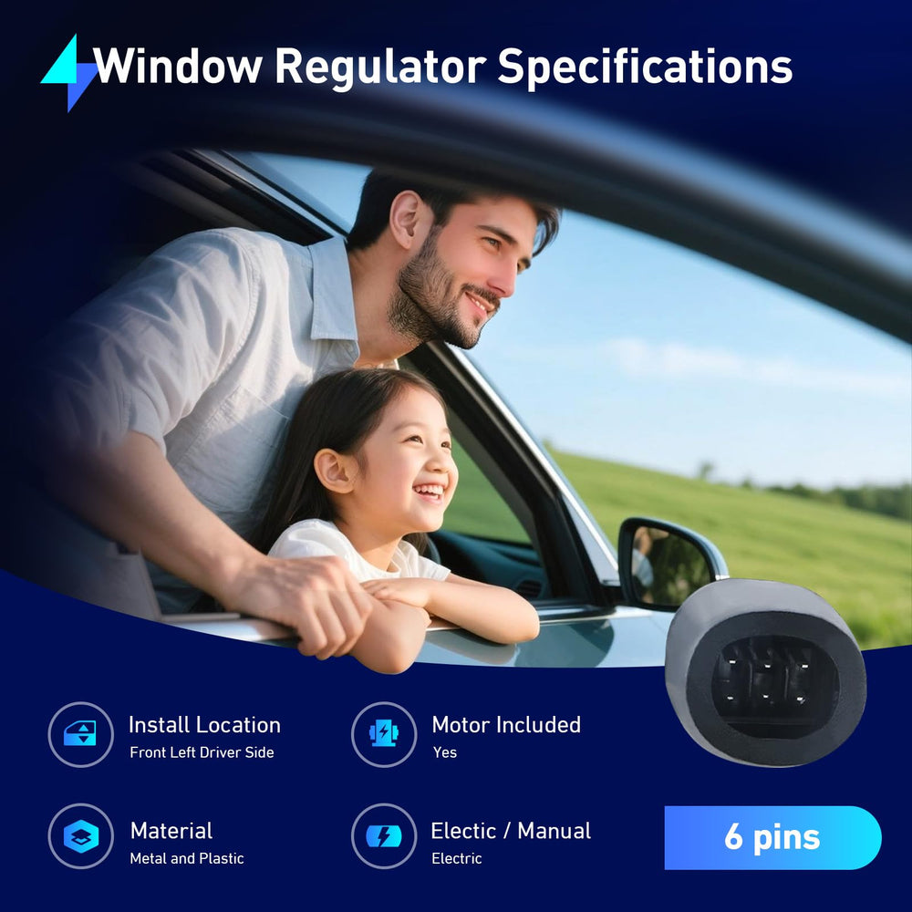 Betthand compatible regulator with motor for Honda Accord 2003-2007 restores function.