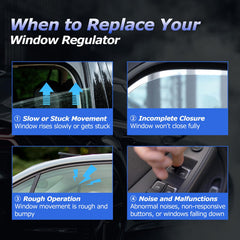 Betthand OEM-style regulator with motor for Honda Accord ensures smooth up-down action.
