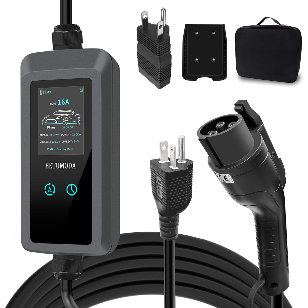 BETUMODA Level 1&2 EV charger with 6-20 plug for home Level 2 charging.