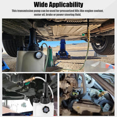 BetyBedy portable transmission fluid pump in a compact setup for on-the-go use