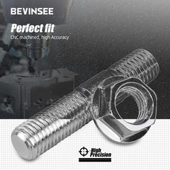 Bevinsee 14mm flanged nuts for secure exhaust mounting.