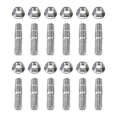 Bevinsee exhaust manifold stud set for Honda/Toyota/Nissan, durable stainless steel.