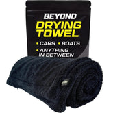 Beyond Braid drying towel front view shows large coverage for quick, streak-free vehicle drying.