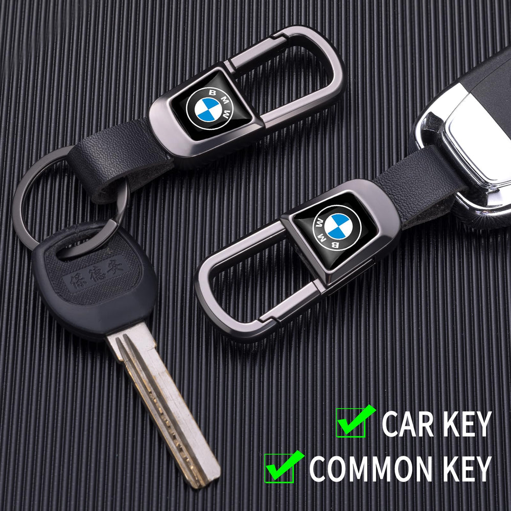 BFIVEANTE BMW keychain highlighting 364-degree rotation for easy access.