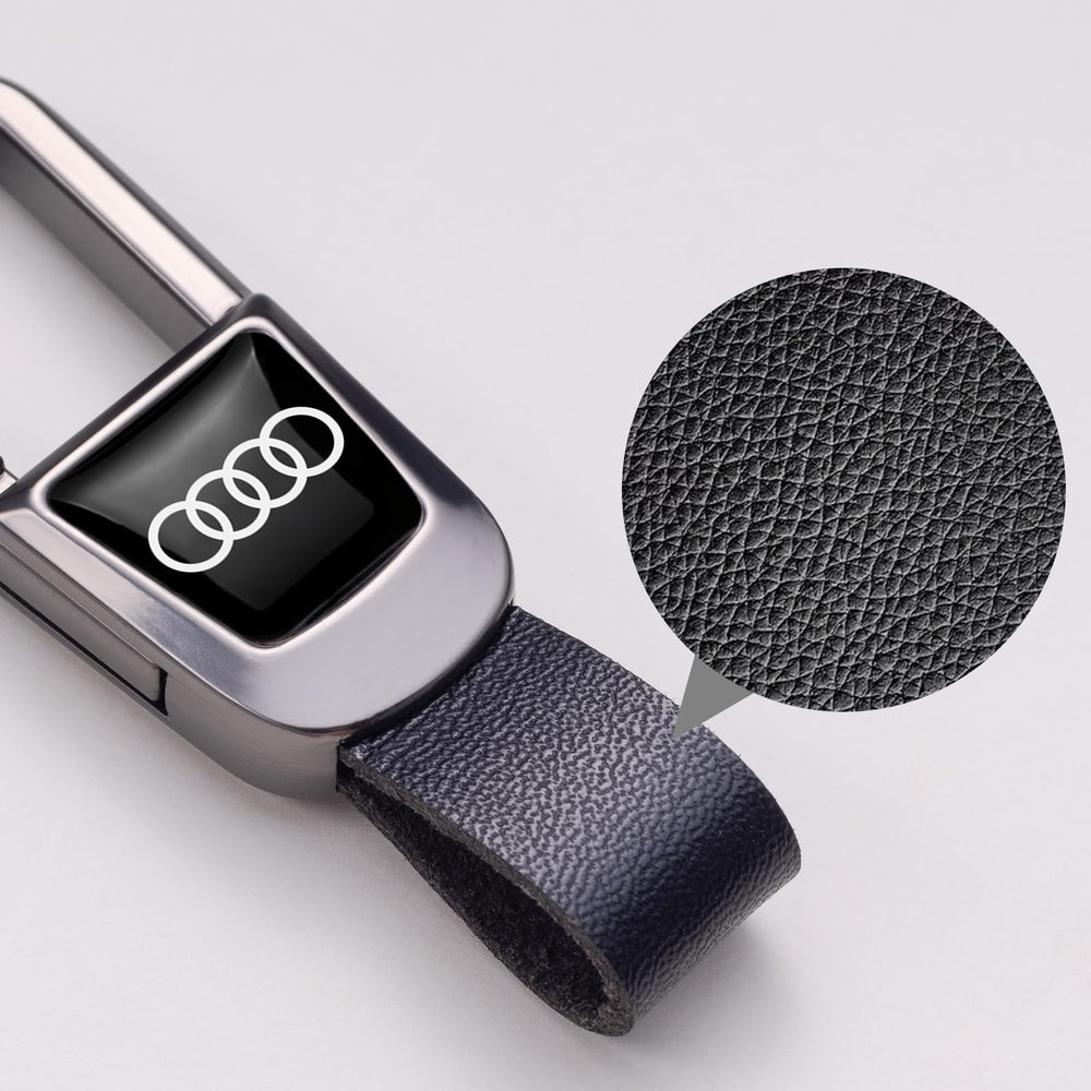 BFIVEANTE keychain on Audi key demonstrates secure attachment and style
