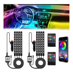 BFXM car interior lights illuminate the footwell with vibrant color for enhanced nighttime visibility