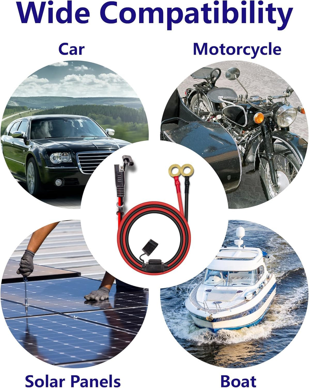 BFXM Extended 10ft length suited for RVs, boats, and outdoor charging needs.