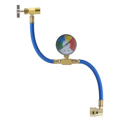 BFXM R134A charge hose with gauge for precise refrigerant monitoring