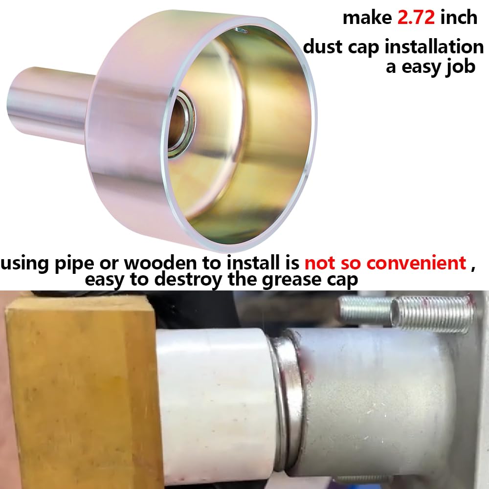 BgfWssh trailer axle dust cap tool reduces risk of damage.