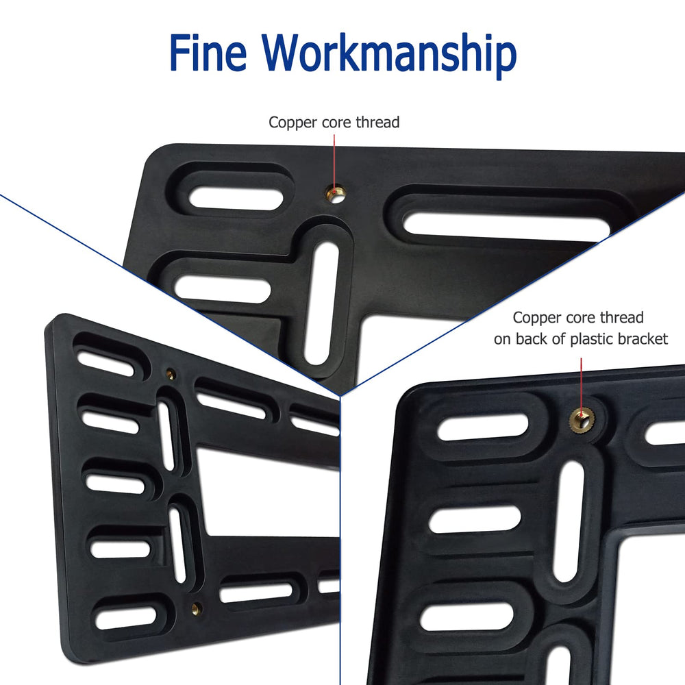 BGGTMO aluminum black license frame with matte finish resisting rust