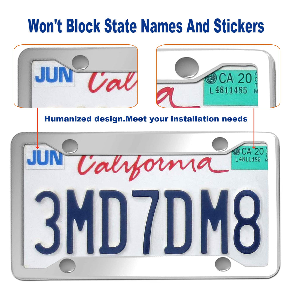 BGGTMO front bumper license plate frame with 4-hole mounting for secure fit.