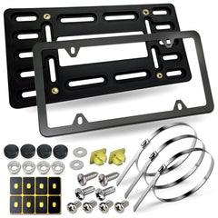 BGGTMO front license plate mounting kit assembly on car bumper for quick installation