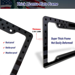 Side profile of BGGTMO slim-edge license plate frame avoiding obstruction.