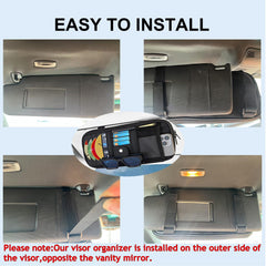 BGMTIMAI car visor organizer fits most cars and SUVs securely