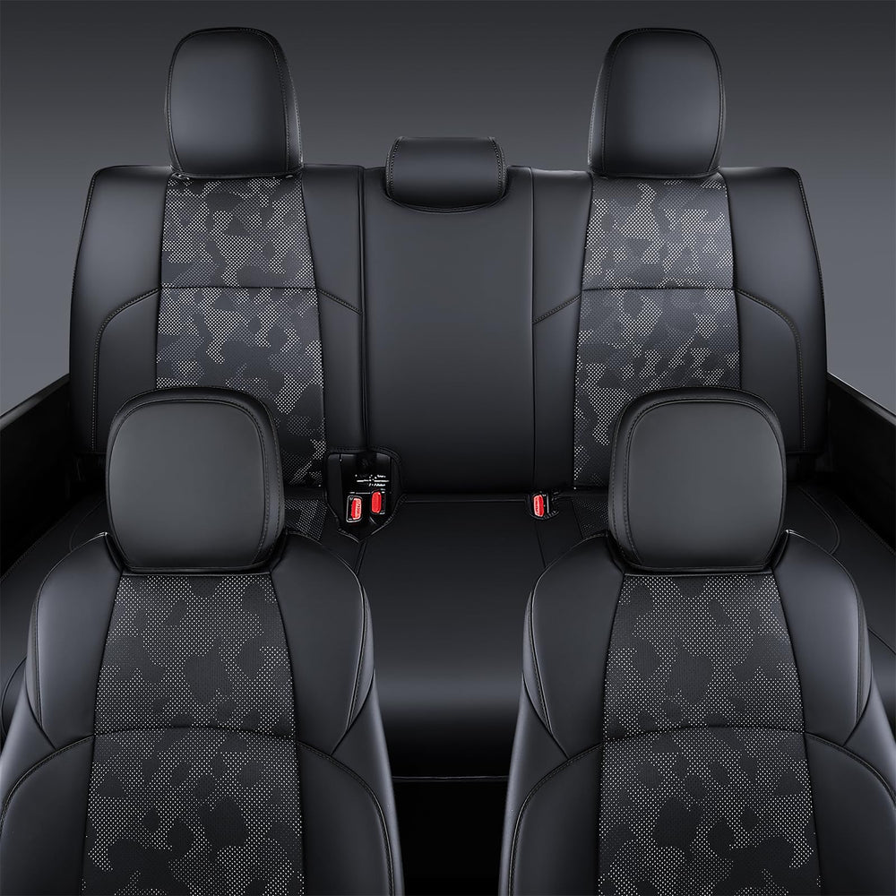BGUCAR camouflage black stitching texture adds rugged style and easy maintenance.