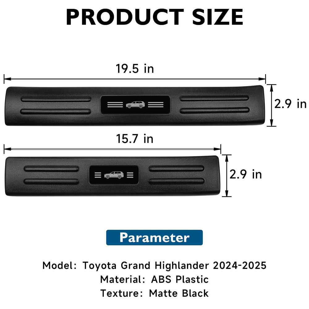 Close-up of BIBLOZ ABS door sill protector showing durable surface