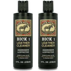 Bickmore Bick 1 Leather Cleaner bottle removes dirt and stains from leather gear.