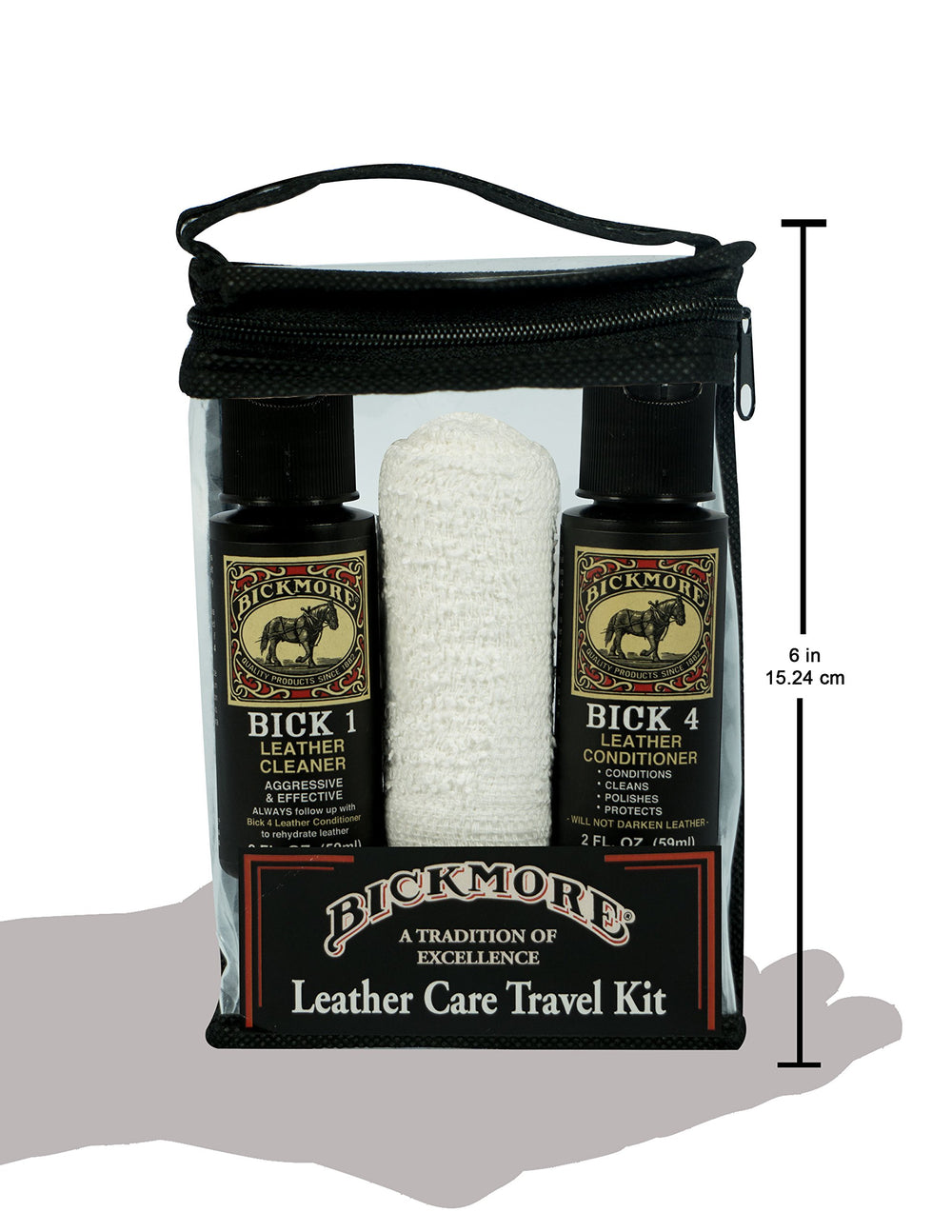 Bickmore care brochure included for leather maintenance guidance.