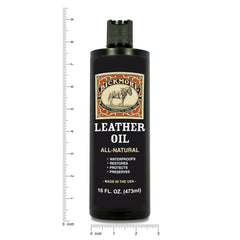 Bickmore Leather Oil used on leather furniture for a rich finish.