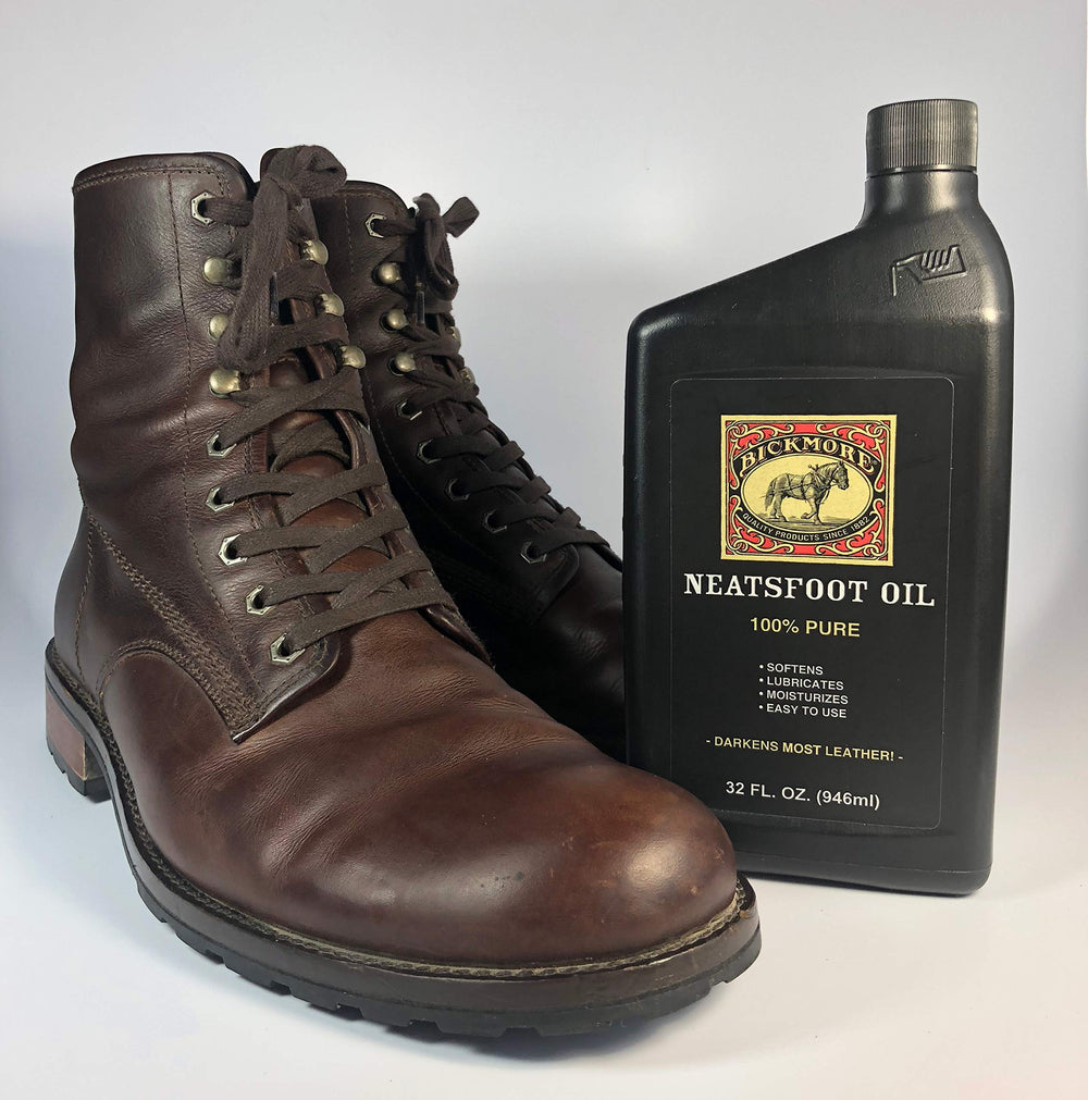 Bickmore Neatsfoot Oil demonstrates use on equestrian gear