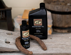 Bickmore Neatsfoot Oil used on boots and wallets for conditioning