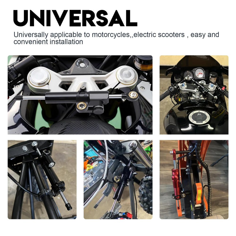 BICMDO steering damper kit shows required assembly without brackets included.