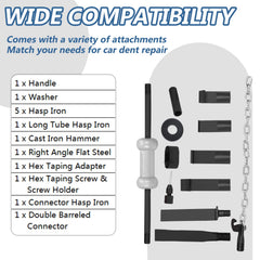 Bicos 10lb slide hammer demonstrating strong pulling force for dent repair