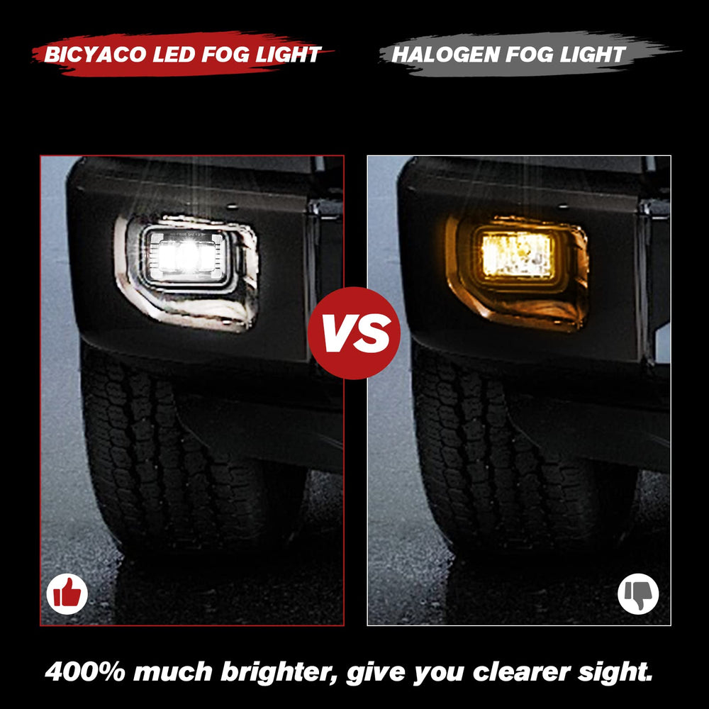BICYACO 4-inch LED fog light right-side view for Ford F-150.