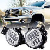 BICYACO LED fog light on Dodge Ram 1500 front bumper for bright, wide beam