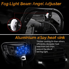 BICYACO 6500K beam fog lights provide crisp, clear illumination for night driving
