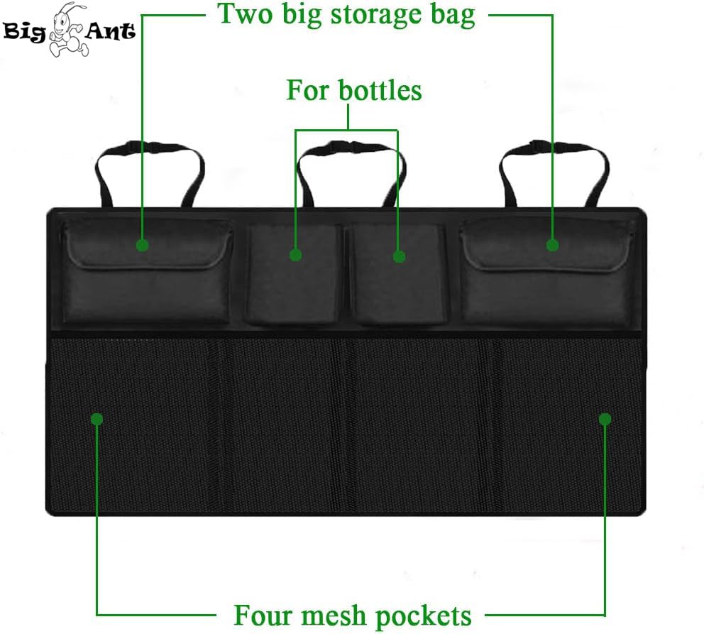 Big Ant organizer with adjustable buckles ensures a stable, tidy car interior.