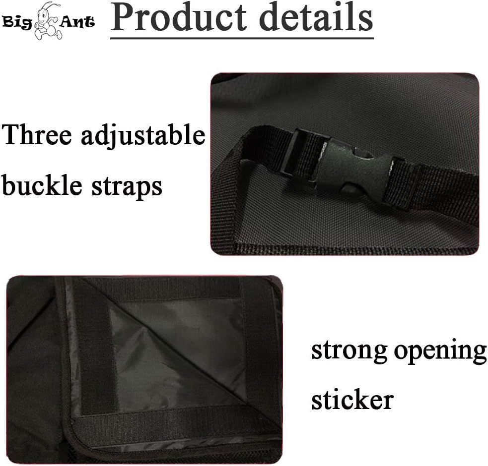 Big Ant backseat organizer showcasing eight large compartments for tools and gear.
