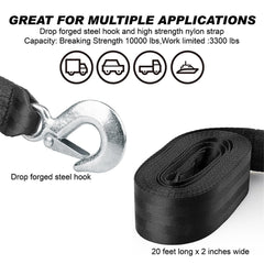 Big-AutoParts heavy-duty polyester webbing provides high strength.