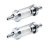 Big Auto Parts inline fuel filter with clear glass view for easy maintenance checks.