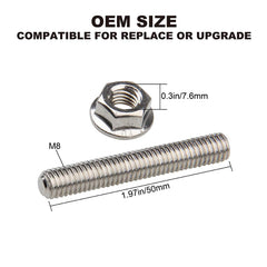 Big-AutoParts M8x50mm studs ensure proper thread fit and sealing