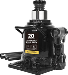BIG RED 20-ton bottle jack base and saddle provide stable support for heavy lifts.