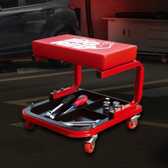 BIG RED creeper seat has a low-profile height for easy under-vehicle work.