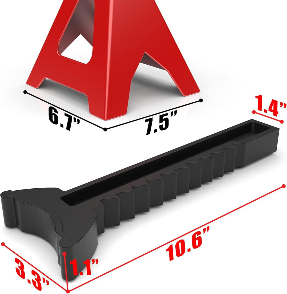 BIG RED T43202 3-ton capacity supports passenger cars with room to maneuver