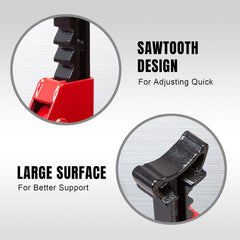 BIG RED T43202 pyramid-base increases stability on typical workshop floors