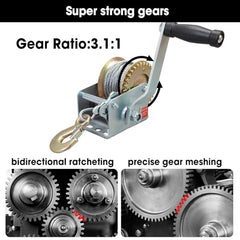 Big RED Torin winch mooring hook with safety claw for secure pull.