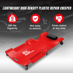 Six 360-degree swivel casters on BIG RED TRP6240 for smooth movement