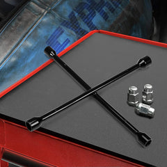 BIG RED TRX31101-14FR cross lug wrench showing 11-16 socket size for SAE lug nuts.