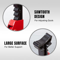 BIG RED two-pack jack stands for car lifting tasks.