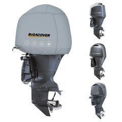BIGACOVER Yamaha F150/F175/F200 outboard cover protects the motor from rain and dust
