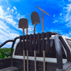 BIGalleons powder-coated mount guards tools from rain and mud.