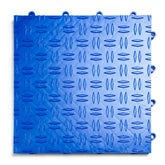Big Floors GarageTrac Diamond tile in Royal Blue interlocking for durable garage flooring.